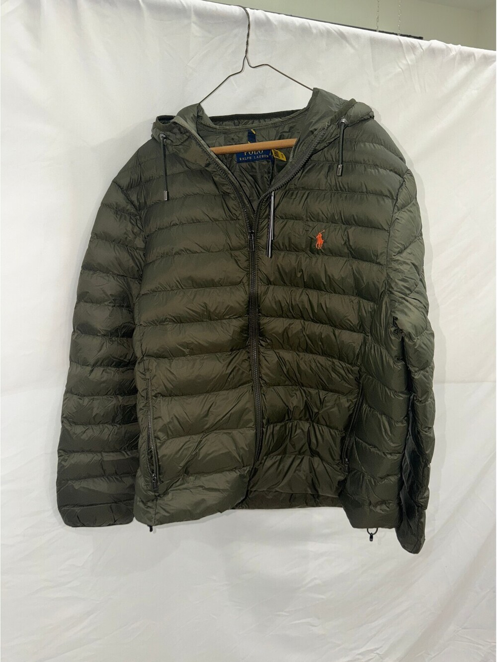 Polo Ralph Lauren olive hooded puffer jacket - NEW WITH TAGS